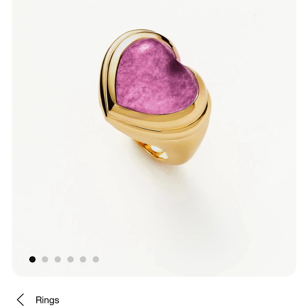 Missoma JELLY HEART GEMSTONE RING (2 rings)